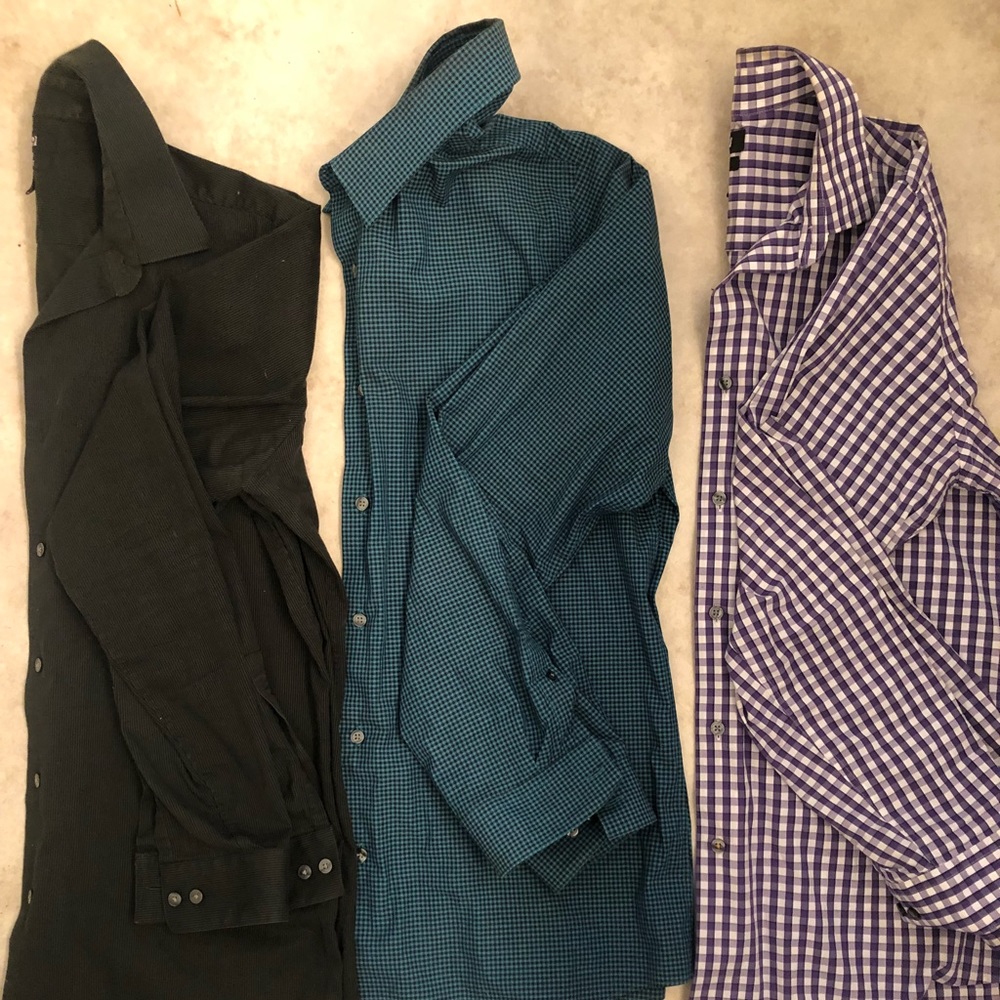 Apt. 9 | 3 Men’s dress shirts | Slim Fit